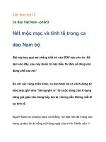 Kiến thức lớp 10 Ca dao Việt Nam –nét mộc mạc và tinh tế trong ca dao pptx