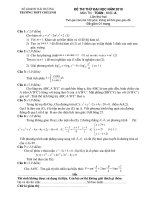 THPT Chí Linh : Thi thu lan 2 đề-đáp án khối A