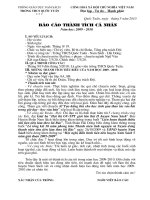 Báo cáo thành tích đề nghị công nhận Lao động tiên tiến