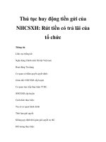 Thủ tục huy động tiền gửi của NHCSXH: Rút tiền có trả lãi của tổ chức doc