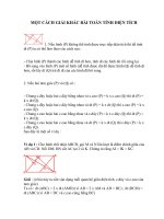 MỘT CÁCH GIẢI KHÁC BÀI TOÁN TÍNH DIỆN TÍCH