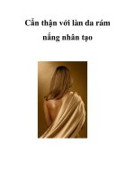 Cẩn thận với làn da rám nắng nhân tạo ppsx