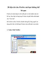 20 tiện ích cho Firefox mà bạn không thể bỏ qua- P1 doc