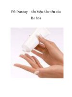 Đôi bàn tay - dấu hiệu đầu tiên của lão hóa pps