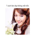 7 cách làm đẹp không mất tiền pptx