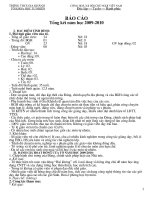 Báo cáo tổng kết tổ KHTN năm học 2009-2010