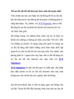 Tối ưu tốc độ kết nối Internet theo cách đơn giản nhất pptx