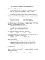 ĐỀ THI THỬ ĐẠI HỌC MÔN HÓA-ĐỀ SỐ 11 và đáp án