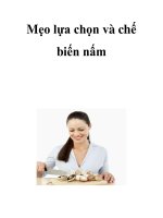 Mẹo lựa chọn và chế biến nấm pptx