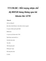 TT13H.BC: Đối tượng nhận chế độ BHXH hàng tháng qua tài khoản thẻ ATM ppt