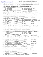 Đề và Đ.án TN Anh Trường Tây Giang