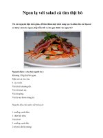 Ngon lạ với salad cà tím thịt bò doc