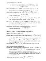 ĐỀ VÀ ĐÁP ÁN THI THỬ ĐH LẦN 3 - 2010
