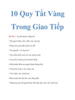 10 Quy Tắt Vàng Trong Giao Tiếp Qui tắc ppt