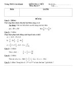 Kiểm tra 45'''' Toán 7 (Số 02)