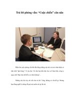 Trả lời phỏng vấn: “Cuộc chiến” cân não doc