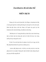 MIỄN DỊCH - Zarathustra đã nói như thế pot