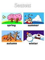 Coulorful weather Flash cards