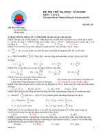 De & DA thi thu DH I thpt Nguyen Hue Py