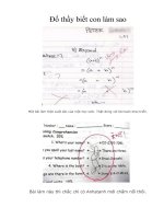 ĐỐ THẦY BIẾT CON LÀM SAO