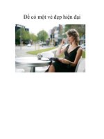 Để có một vẻ đẹp hiện đại pptx