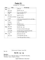 Giao an lop 1 - Tuan 21- 22 - CKTKN