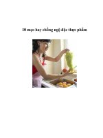 10 mẹo hay chống ngộ độc thực phẩm pdf