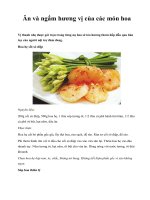 Ăn và ngắm hương vị của các món hoa doc