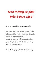 Sinh trưởng và phát triển ở thực vật-2 pptx