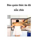 Bảo quản thức ăn đã nấu chín pptx