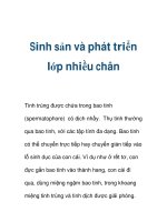 Sinh sản và phát triển lớp nhiều chân pptx