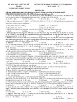Đề thi thử ĐH lần 3  năm học 2009-2010 môn Hóa và đáp án