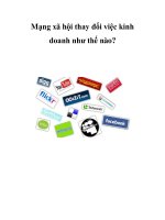 Mạng xã hội thay đổi việc kinh doanh như thế nào? pot