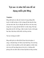 Tại sao và như thế nào để sử dụng miễn phí BlogTemplates doc