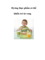 Dị ứng thực phẩm có thể khiến trẻ tử vong potx