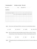 Đề kiểm vật lý lớp 10 thời gian 45 phút - Đề số 115 ppt