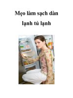 Mẹo làm sạch dàn lạnh tủ lạnh ppsx
