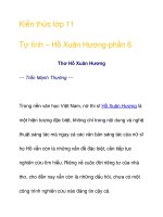 Kiến thức lớp 11 Tự tình – Hồ Xuân Hương-phần 6 docx