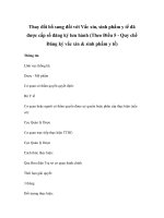 Thay đổi bổ sung đối với Vắc xin, sinh phẩm y tế đã được cấp số đăng ký lưu hành (Theo Điều 5 - Quy chế Đăng ký vắc xin & sinh phẩm y tế) pptx