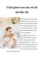 Cách giảm tress cho các bà mẹ bận rộn ppt