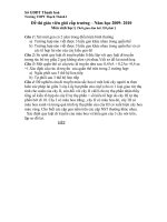 đáp án đề thi giáo viên giỏi