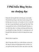 5 Phổ biến Blog Styles ưa chuộng đọc pot