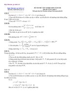 Đề Toán TN Trường Đông Quan
