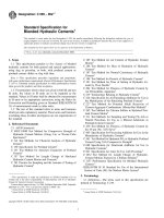 Designation: C 595 – 00ae1 - Standard Speciﬁcation for Blended Hydraulic Cements1 pps