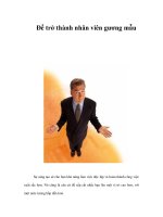 Để trở thành nhân viên gương mẫu ppt