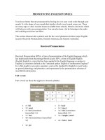 PRONOUNCING ENGLISH VOWELS