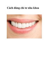 Cách dùng chỉ tơ nha khoa pdf