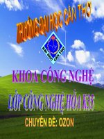 Báo cáo công nghệ hóa đề tài: Ozon potx