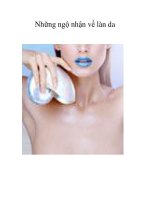 Những ngộ nhận về làn da docx