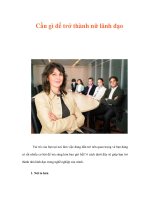 Cần gì để trở thành nữ lãnh đạo pptx